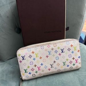 Louis Vuitton multi coloured full zippy long wallet